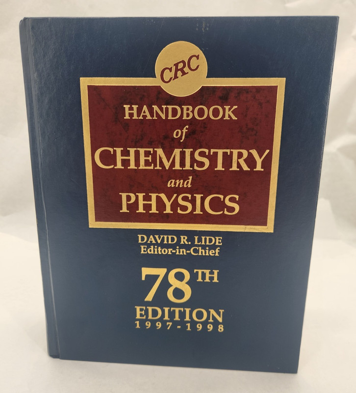 CRC Handbook of Chemistry and Physics 78th Edition by David R. Lide, hardcover