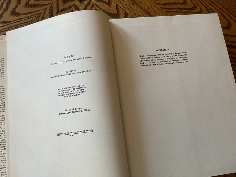 1967 "THE BIG TEN" BY TUG WILSON AND JERRY BRONDFIELD - 496 Pages gallery