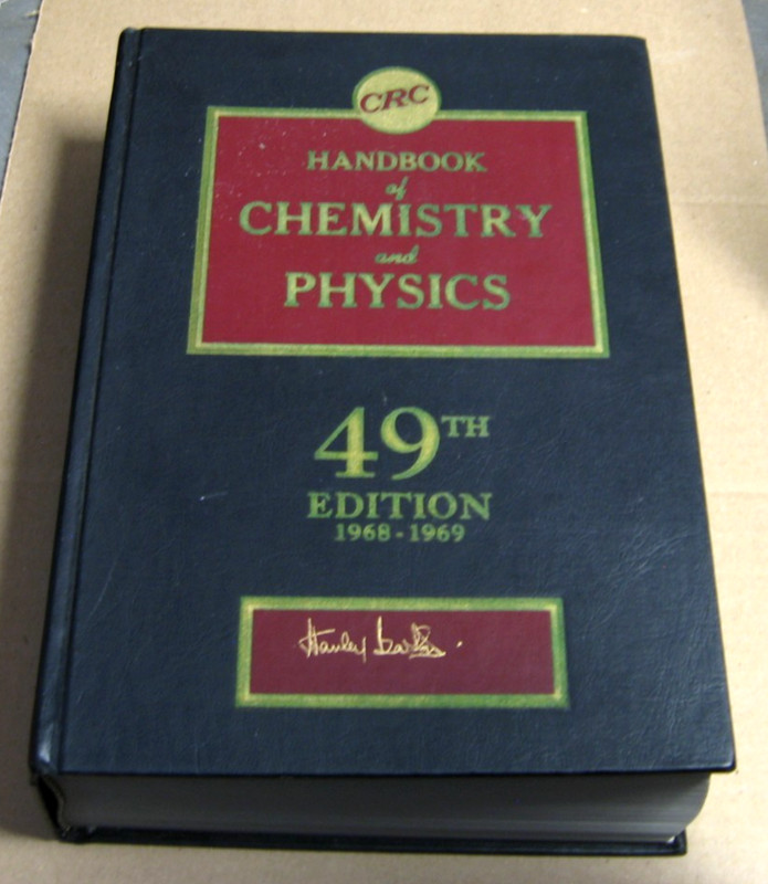 CRC Handbook of Chemistry and Physics 49th Edition 1968 1969