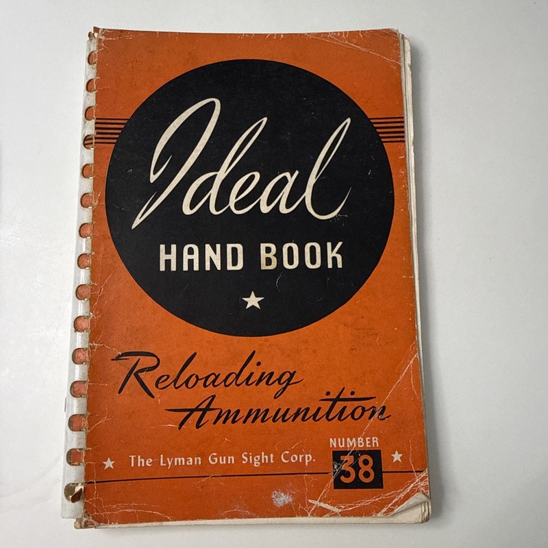 Original LYMAN IDEAL HANDBOOK Reloading Ammunition No. 38 May 1951