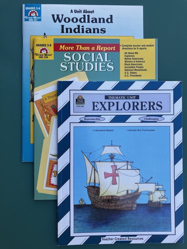 Evan-Moor & Teacher Created Resources History Social Studies Book Bundle