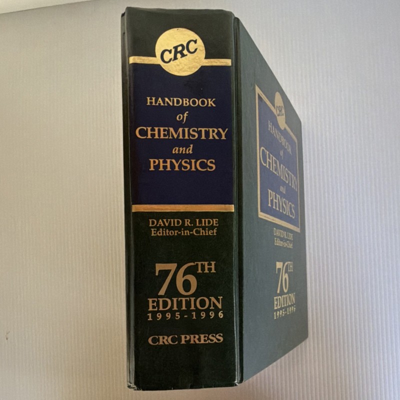 CRC Handbook of Chemistry and Physics 76th Ed 1995-1996 Lide CRC Press gallery