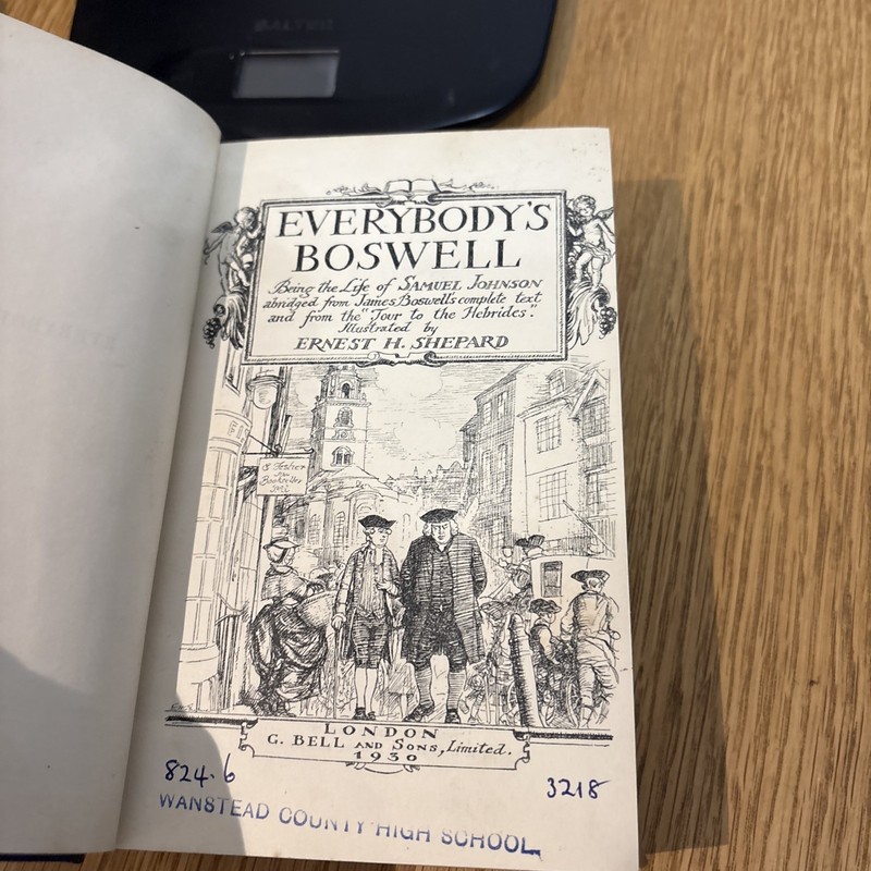 Everybody's Boswell illustrated by E H Shepard 1930 vintage hardback book gallery