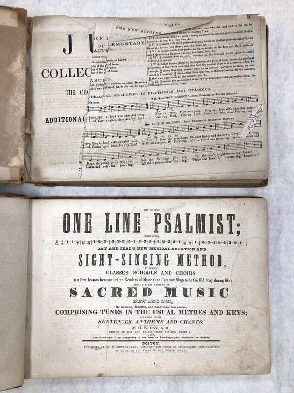 Lot of 4 Books Antique Old Church Music Songs Hymns Shabby Primitive gallery