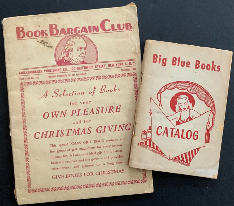 Lot of 1940s Bookstore & Publisher Catalogs Big Blue Books/Knickerbocker