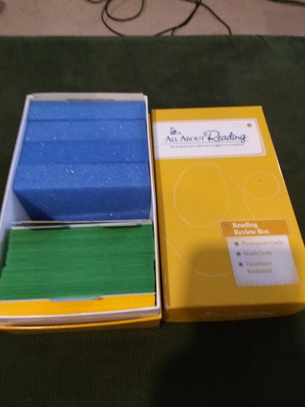 All About Reading Reading Review Box, Flash Cards, No missing Cards
