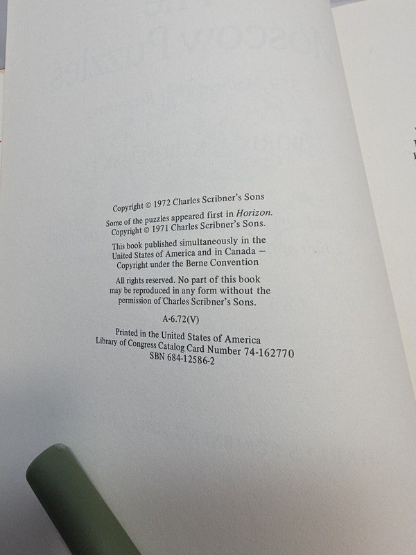 The Moscow Puzzles 359 Mathematical Recreations First Edition Hardcover 1972 gallery