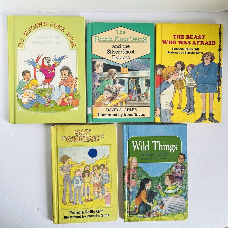 Lot 5 Vintage Weekly Reader Books 1980s David Adler Patricia Reilly Giff Kids