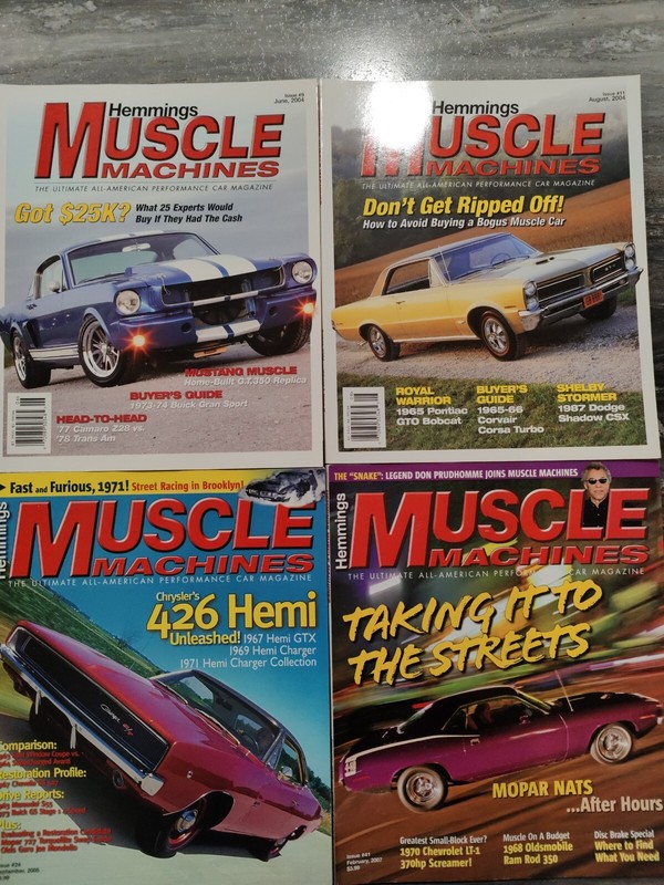 (4) 2004-2007 HEMMINGS MUSCLE MACHINES – Mustang, Mopar, Charger, GTO, Hemi