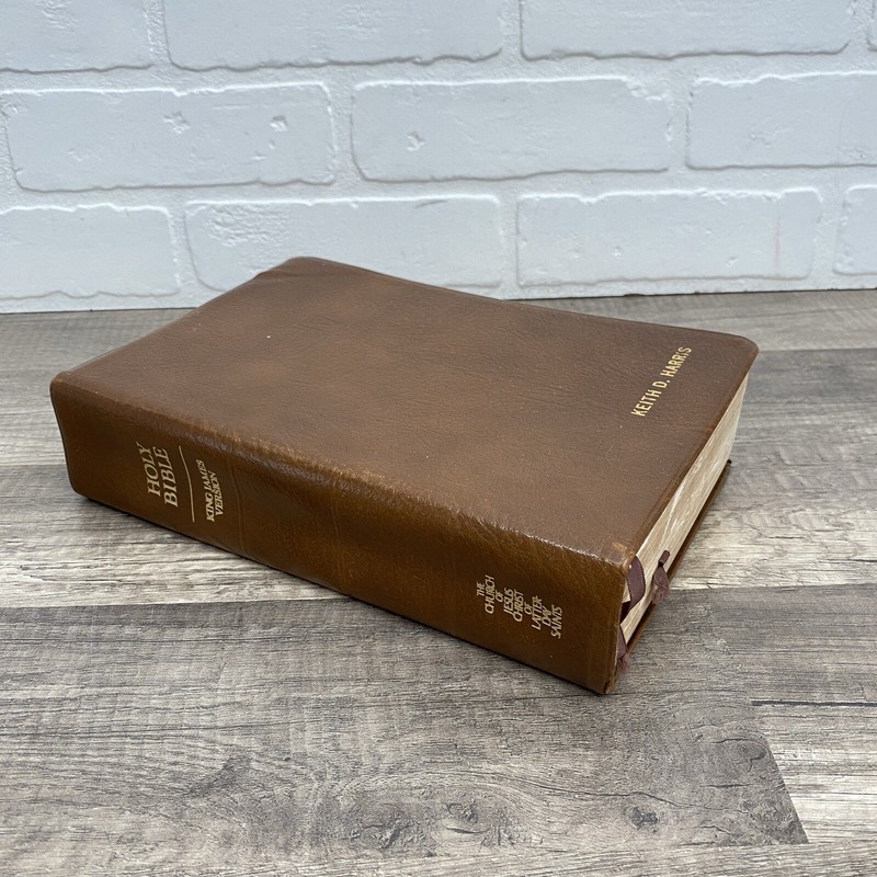 LDS Holy Bible King James Version KJV LDS Brown 1979 9 1/2 x 6 1/2