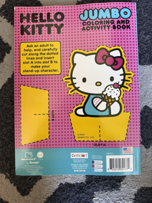 Sanrio Hello Kitty Coloring Book Jumbo Hours Of Fun By Bendon New gallery