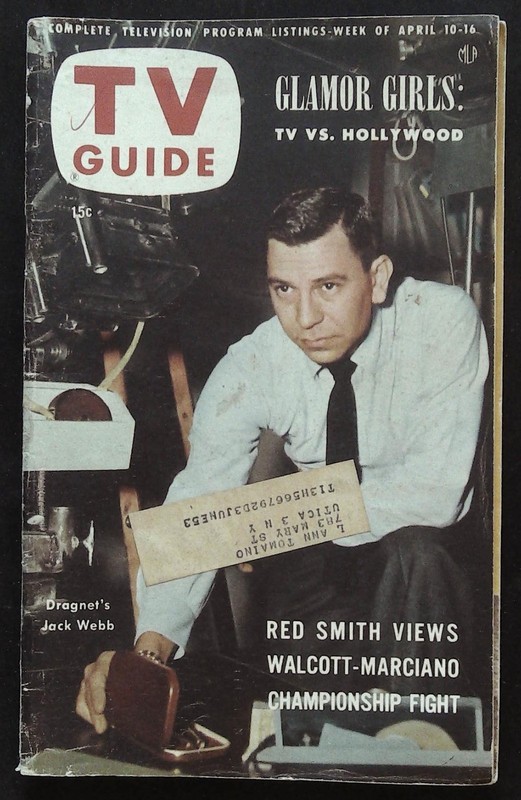 TV Guide April 10, 1953 Jack Webb in «Dragnet» 2nd Issue Scarce
