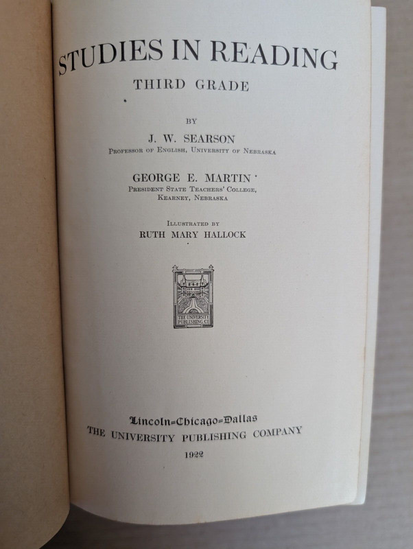 Antique Lot 5 STUDIES IN READING 1916 1917 1922 1923 Books Grades 3, 4, 6, 7, 8 gallery