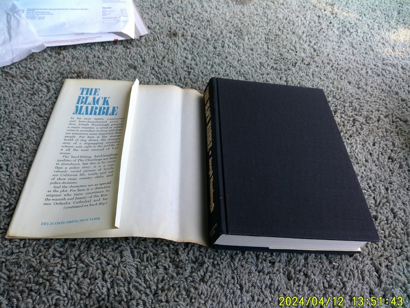 THE BLACK MARBLE: a novel by Joseph Wambaugh. 1st edition 1978 w/DJ. INSCRIBED gallery