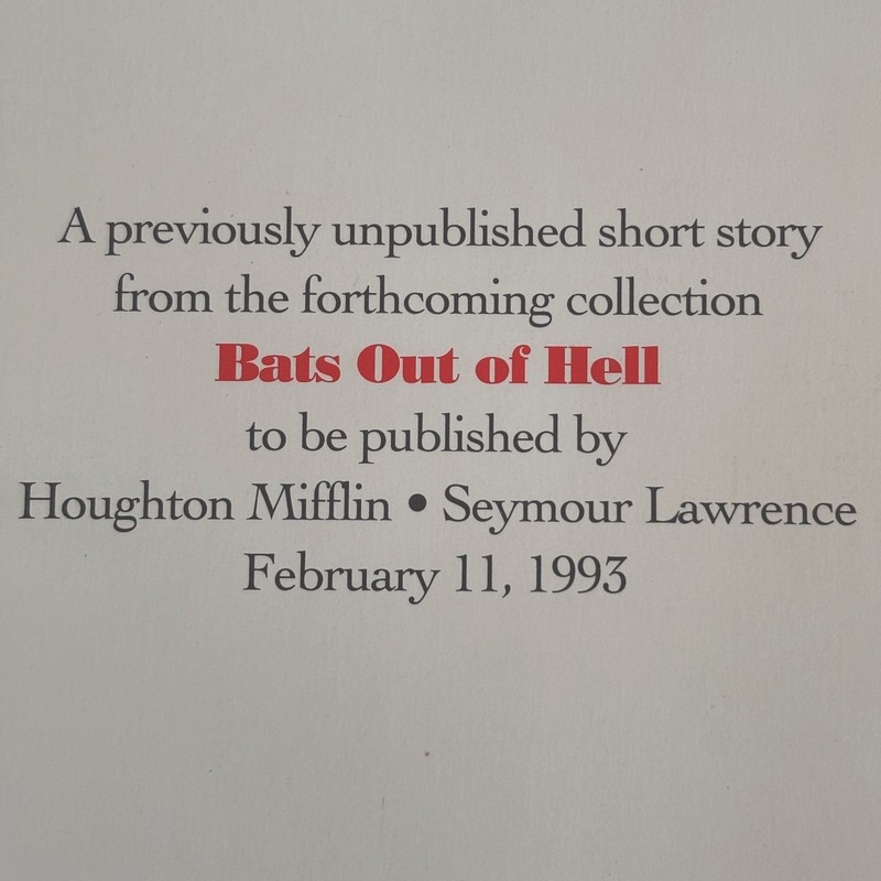 BARRY HANNAH—High Water Railers / Bats Out of Hell—1993—Promotional Booklet—RARE gallery