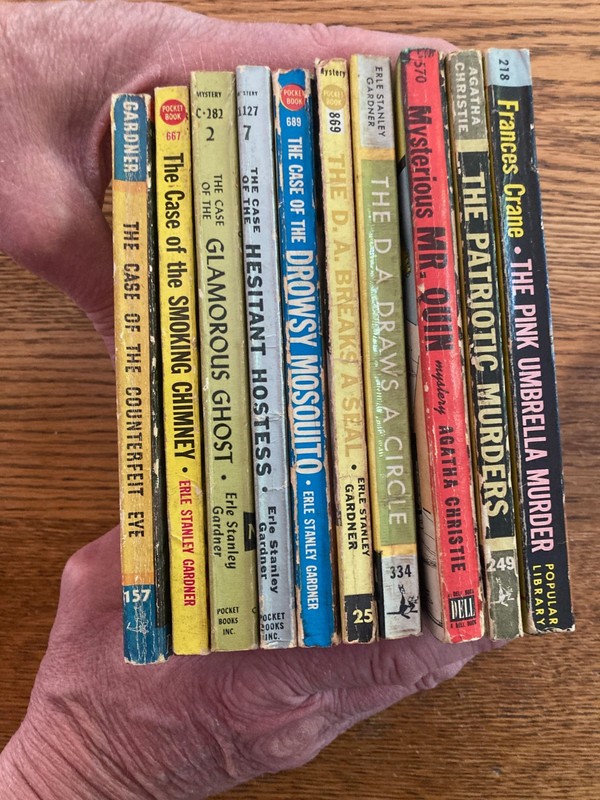 Lot of 10 1940s & 1950s Paperback Mystery Novels gallery