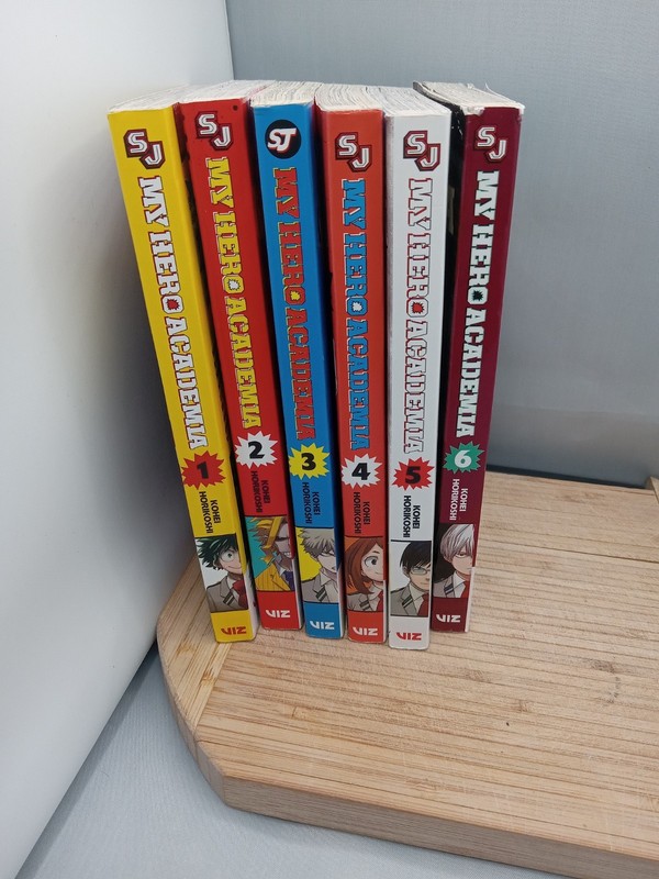 Set of 6 MY HERO ACADEMIA English Manga 1-6 by Kohei Horikoshi Viz Media VG gallery