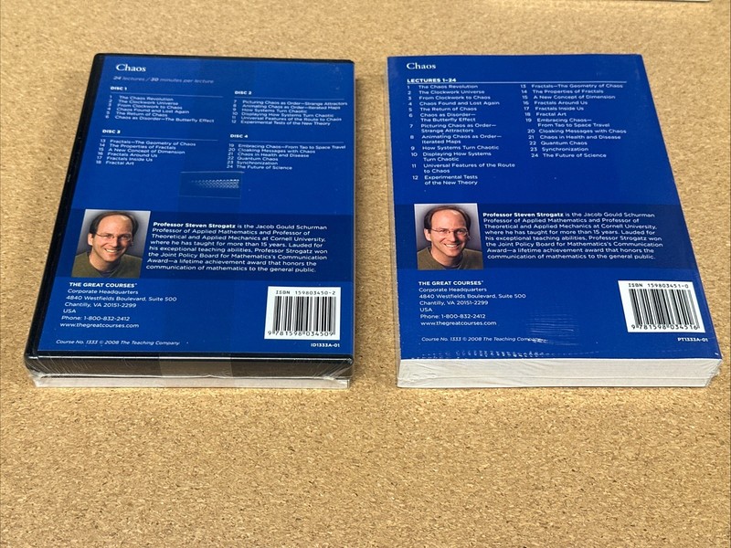NEW The Great Courses: Chaos Parts 1 & 2 DVD + Guidebook + Lecture Book Strogatz gallery