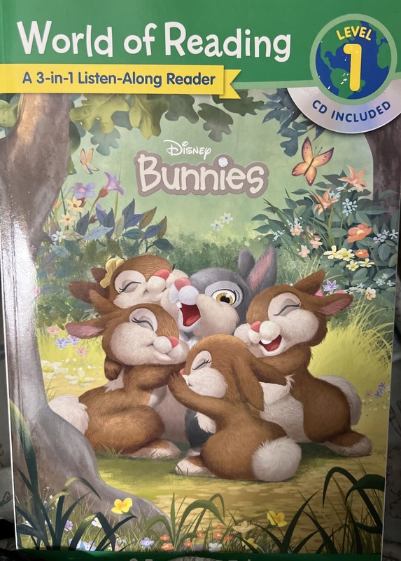 ???? World of Reading: Disney Bunnies 3-in-1 Listen-Along Reader-Level 1~PB