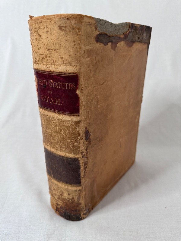 The Revised Statutes The State of Utah 1898 Hardcover Book 1st Edition Vintage gallery