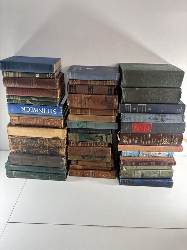 Lot of 10 Random Vintage Antique Antiquarian Books! Great Decor! Old Books