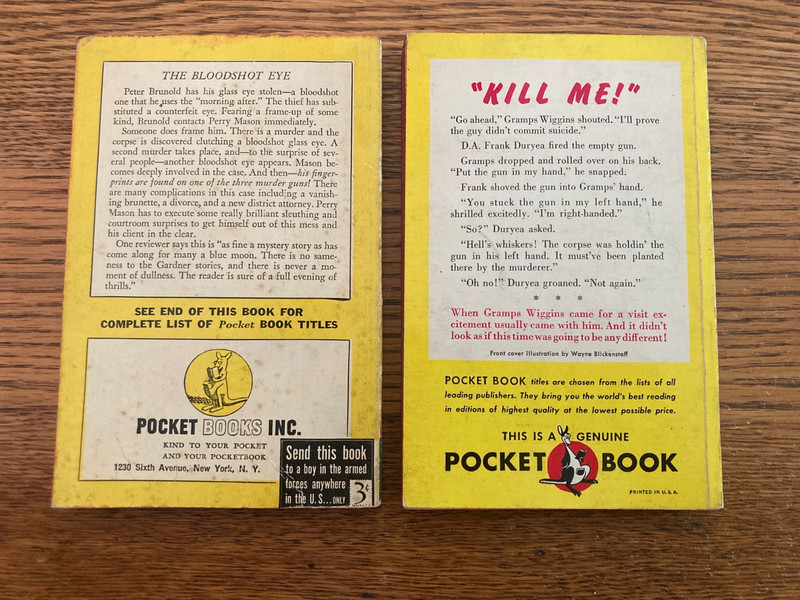 Lot of 10 1940s & 1950s Paperback Mystery Novels gallery