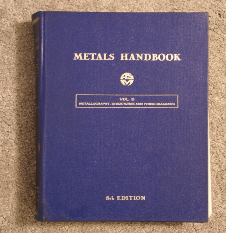 ASM Metals Handbook 8th Edition Volume 8, Metallography, Structures, and Phase