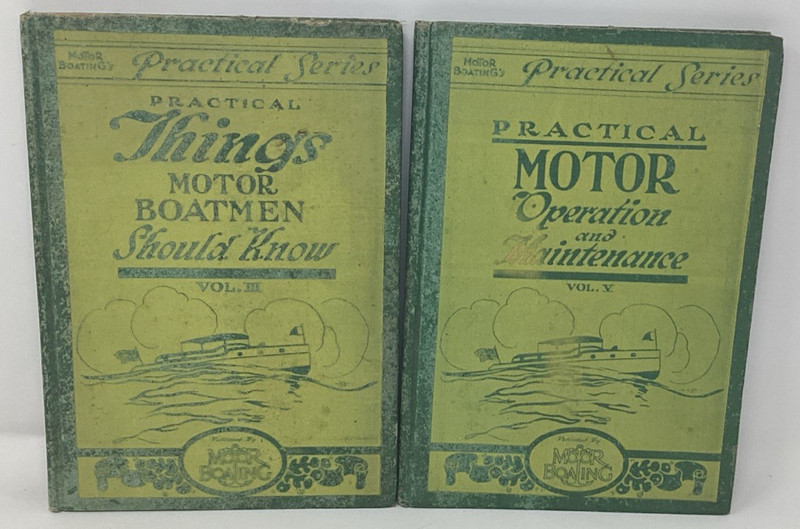 Practical Series Motor Boating 1918 Volume III,V (Set Of 2) Charles F Chapman