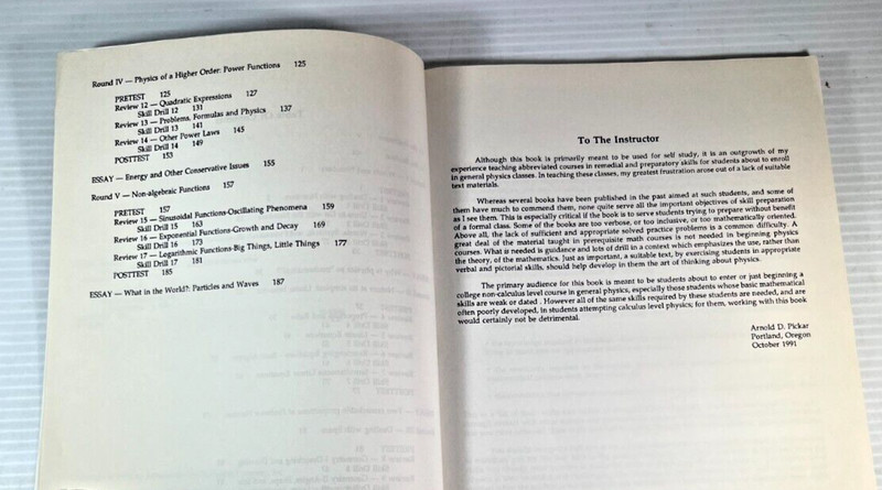 Preparing for General Physics Math Skill Drills and Other Useful Help 1992 USED gallery
