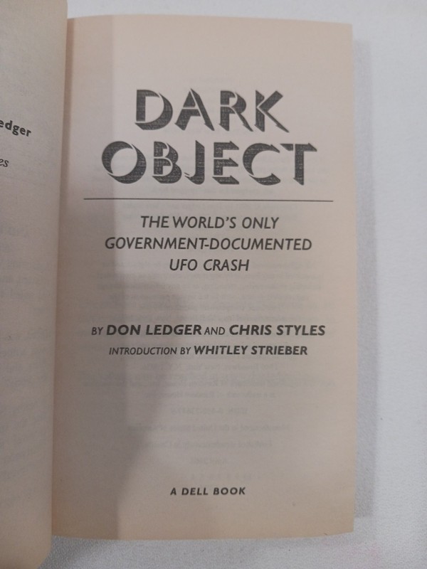 UFO (PB Book Lot) Dark Object UFO Files Exist Aliens Govt Conspiracy Lies UFOs gallery