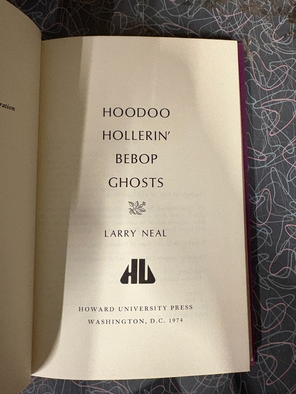 Hoodoo Hollerin' Bebop Ghosts by Larry Neal 1974 HC / DJ 1st Edition Poetry gallery