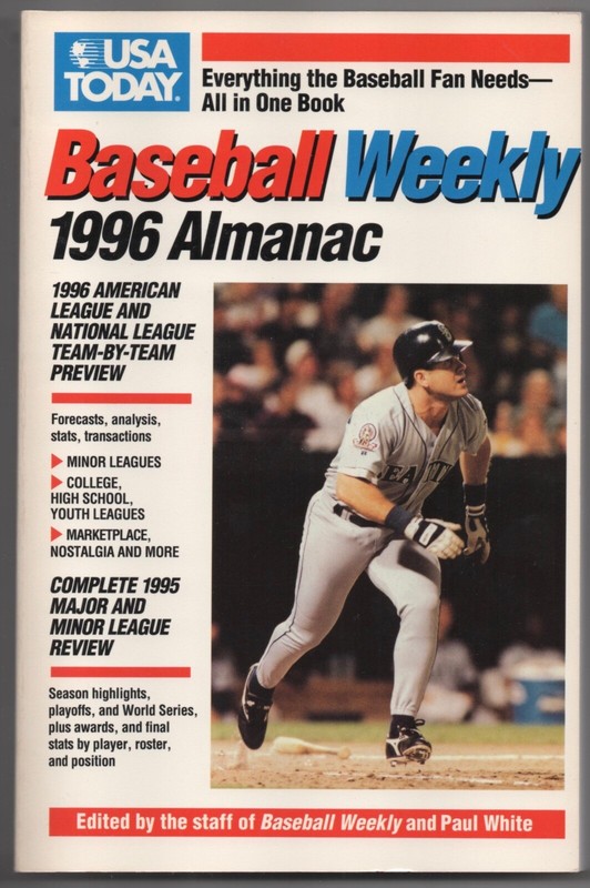 Baseball Weekly 1996 Almanac, with HOFer Edgar Martinez on the cover