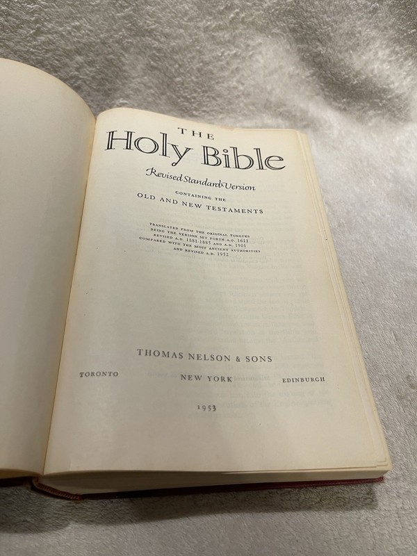 Vintage Holy Bible, Revised Standard Version, Thomas Nelson -1952 HC, VG