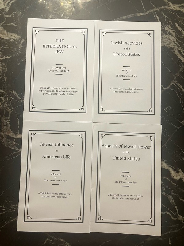 Henry Ford’s The International Jew 1920-1922 4-Volume Set Historical Reprint