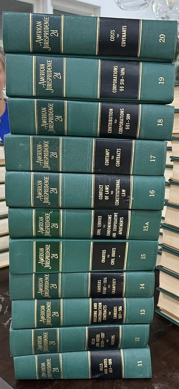 American Jurisprudence 2d. Miscellaneous Vols. Priced Per Book 99 Volumes gallery