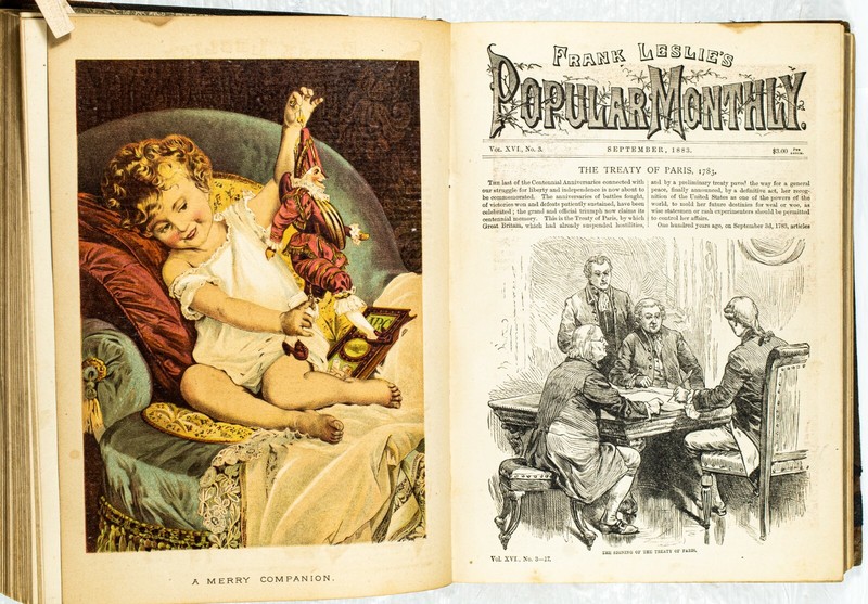1883 FRANK LESLIES POPULAR MONTHLY MAGAZINE JULY-DEC 6 COLOR LITHOS B362 gallery