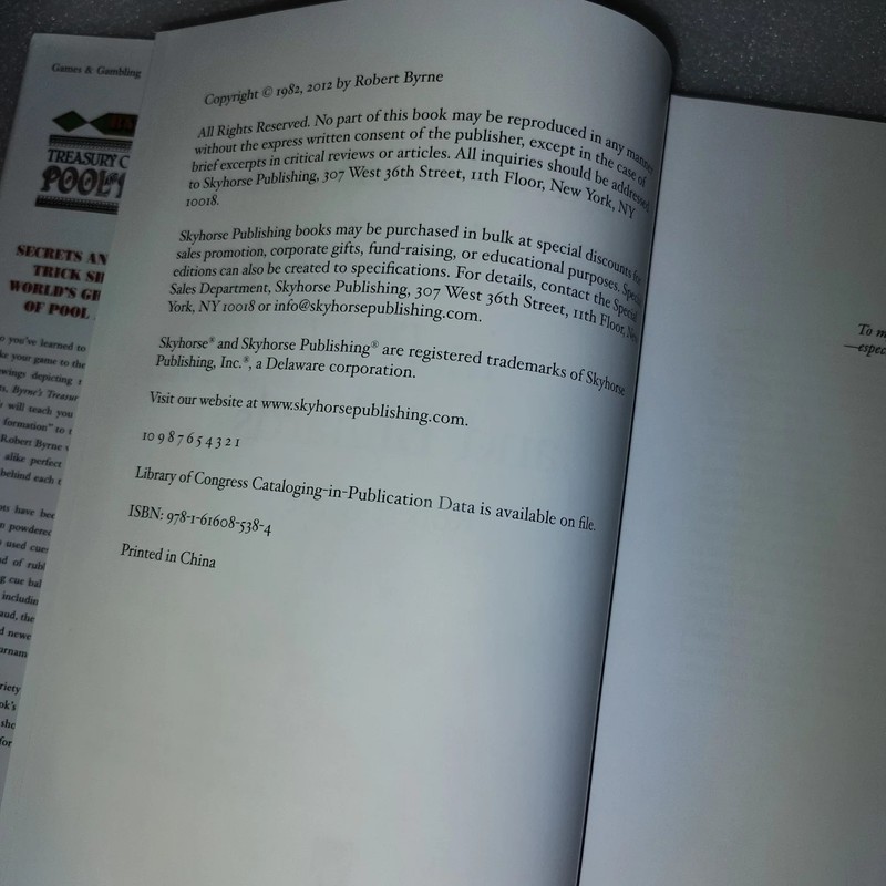Byrne's Treasury of Trick Shots Pool & Billiards Robert Byrne 2012 Skyhorse HC gallery