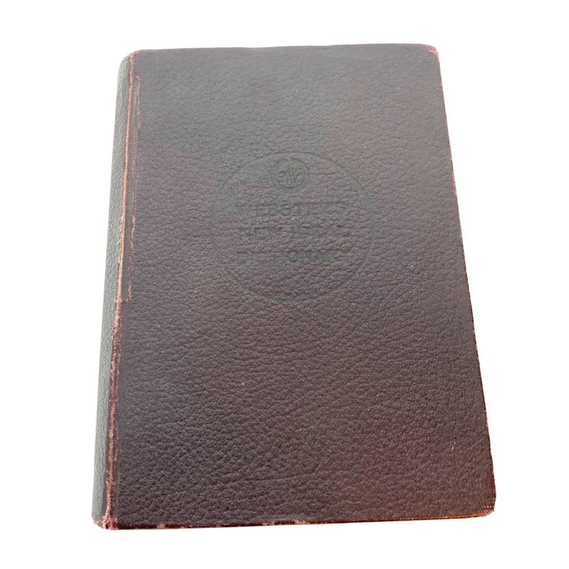 1928 Websters New Ideal Dictionary ANTIQUE Maroon Cover