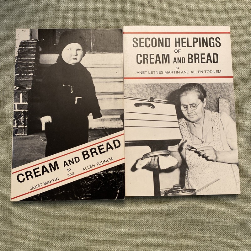 Lot of 2 Paperbacks Cream And Bread & Second Helpings J. Martin and A. Todnem