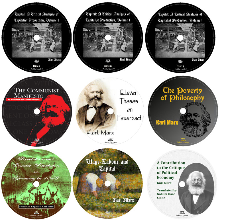 Karl Marx 7 Marxism Philosophy Audiobooks in 9 MP3 Audio CDs