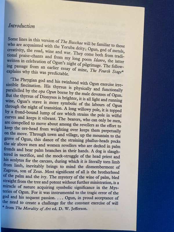 The Bacchae of Euripides Wole Soyinka Signed Nobel Prize Literature gallery