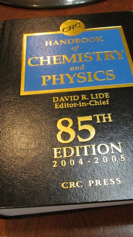 *CRC Handbook Chemistry and Physics, 85th Edition NB 17
