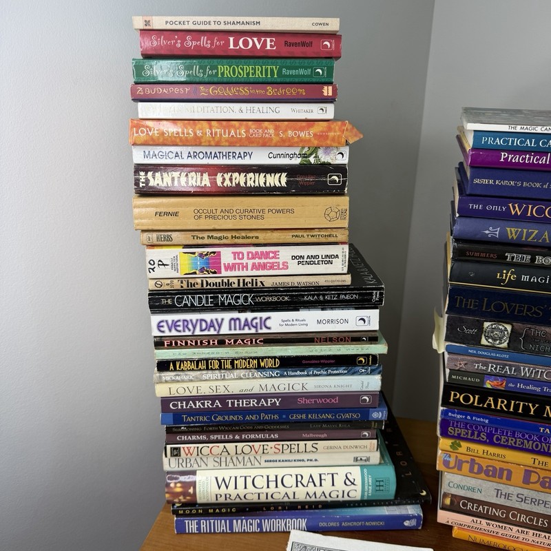 Occult Book Lot Of 50 Wiccan Witch Spell Rune Wizard Magic Voodoo Hard/Paper Mix gallery