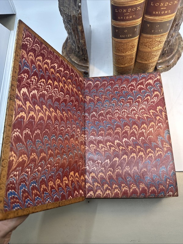 London Charles Knight 1851 3 Vols in 3 Books Fine Leather Gilt Illus (6-17) gallery