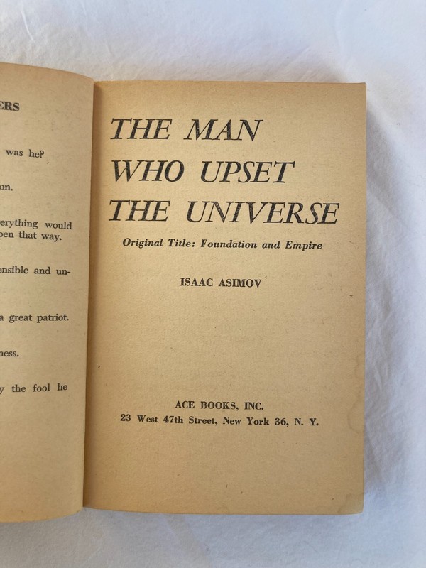 5 by Asimov: Man Who Upset the Universe 9 Tomorrows Pebble in the Sky + More MM gallery
