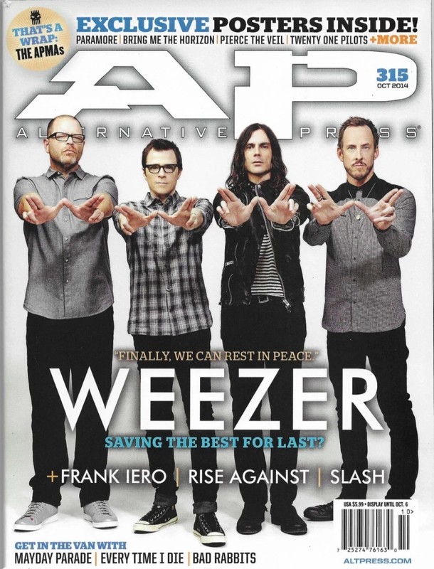 AP ALTERNATIVE PRESS-#315-OCT. 2014 w WEEZER on cvr!