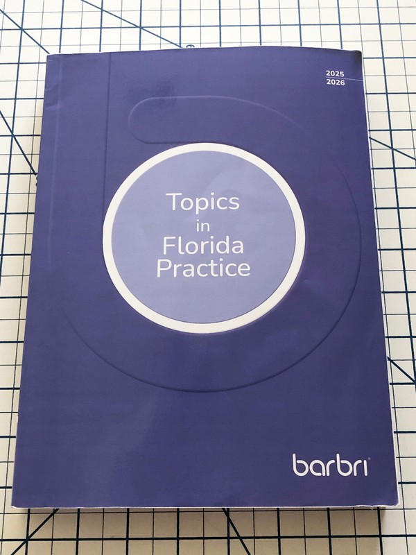 2025-2026 Barbr Bar Exam Review: Topics In Florida Practice