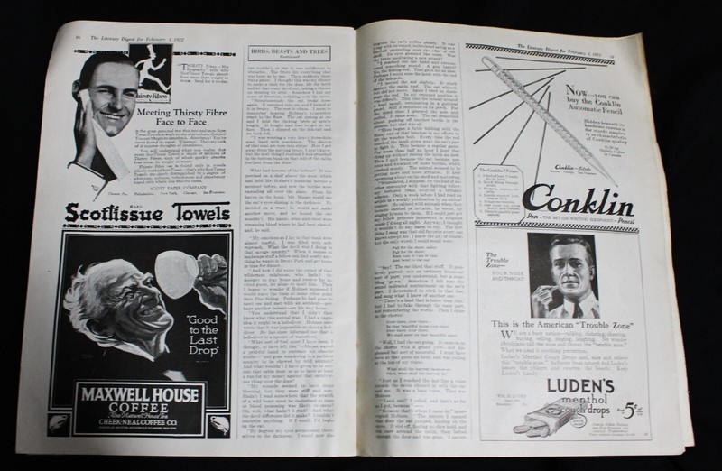 THE LITERARY DIGEST MAGAZINE 4 FEBRUARY 1922 NEWS GENERAL INTEREST VINTAGE gallery