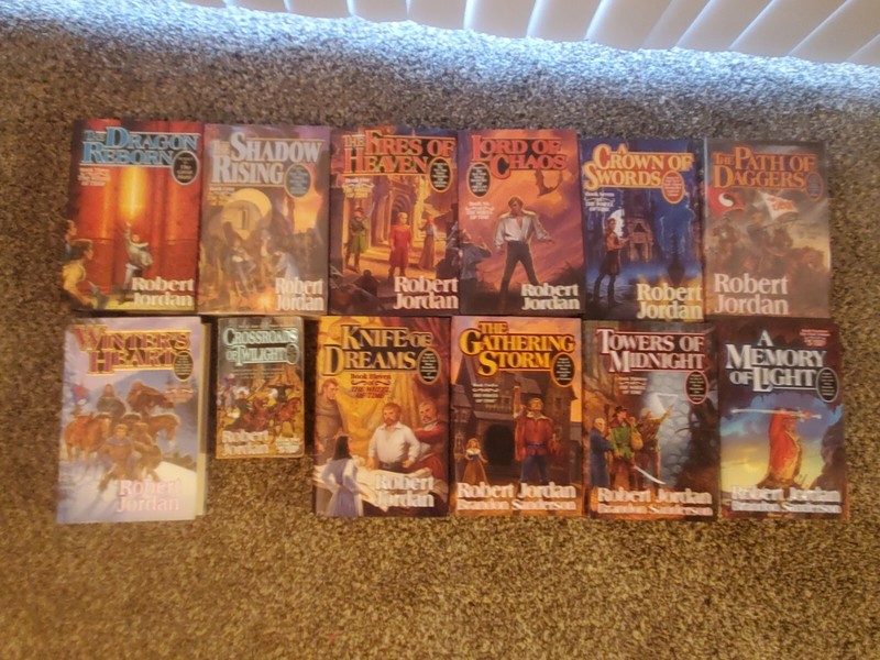 Lot of 12 HCDJ Robert Jordan 10 First Prints Last 3 Signatures WHEEL OF TIME