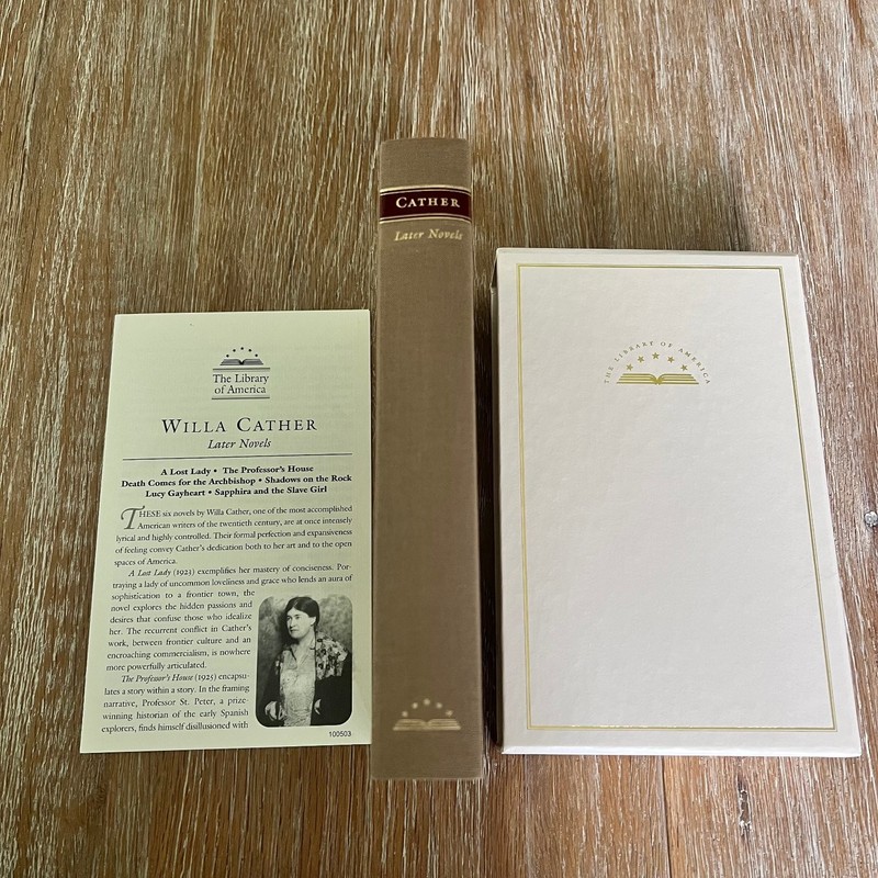 Later Novels Willa Cather 1990 Library of America Hardcover Slipcase Classic